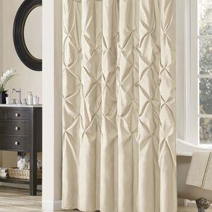 Madison Park Cream Elegant Pintuck Shower Curtain